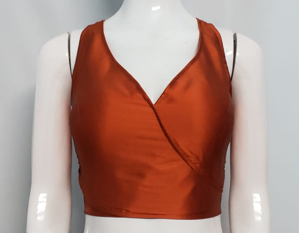 Rust Color Samo Silk Blouse