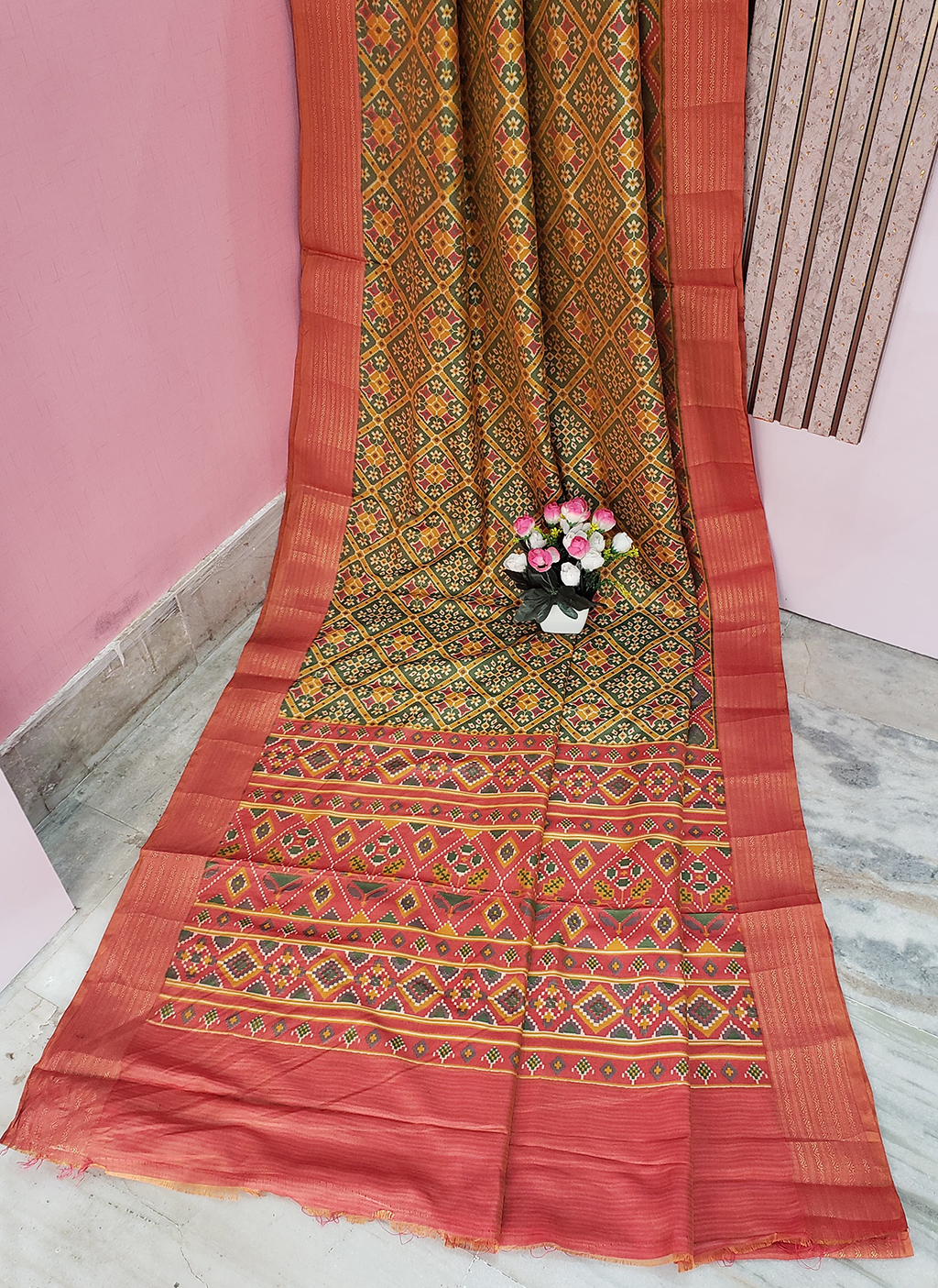 Multi Color Patola Printed Silk Saree