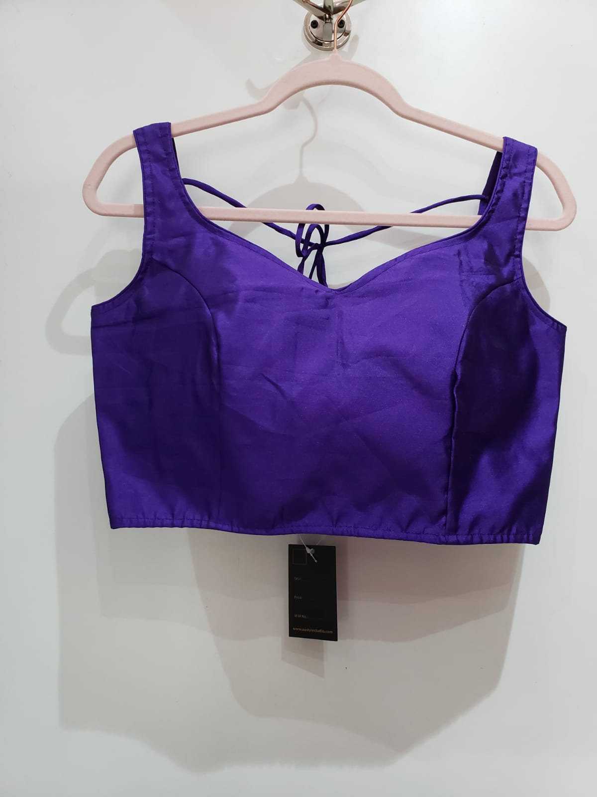 Purple Blue Color Samo Silk Blouse