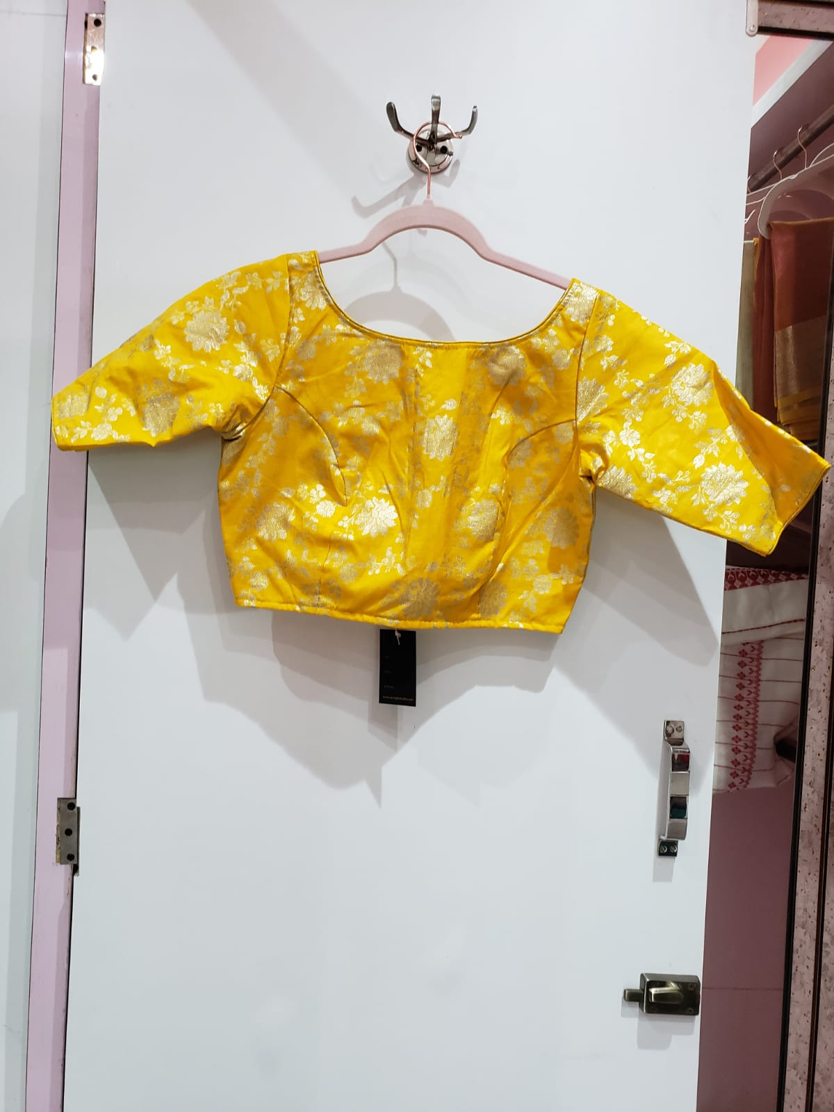 Saffron Yellow Color Russian Silk Blouse