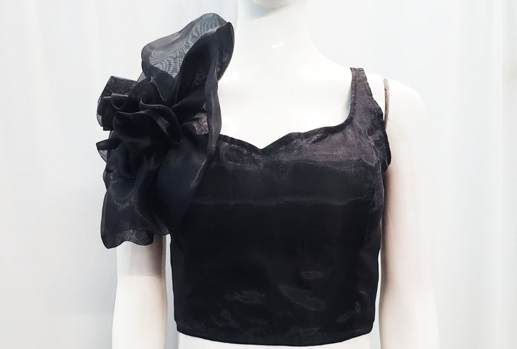 Black Color Organza Blouse